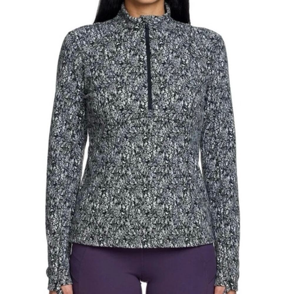 Spyder Ladies' Fleece Printed Half Zip Black/White Women's